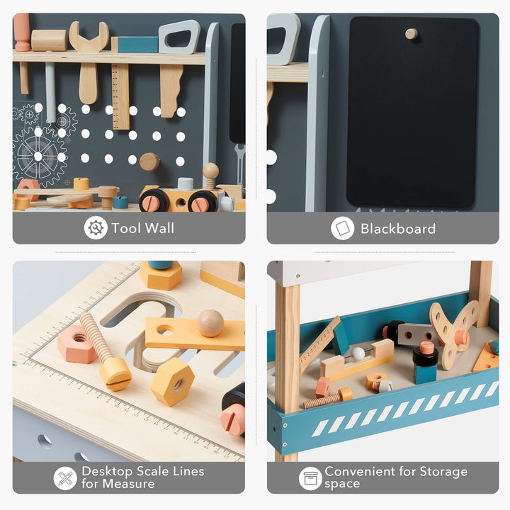 Kids Wooden Tool Bench Workshop