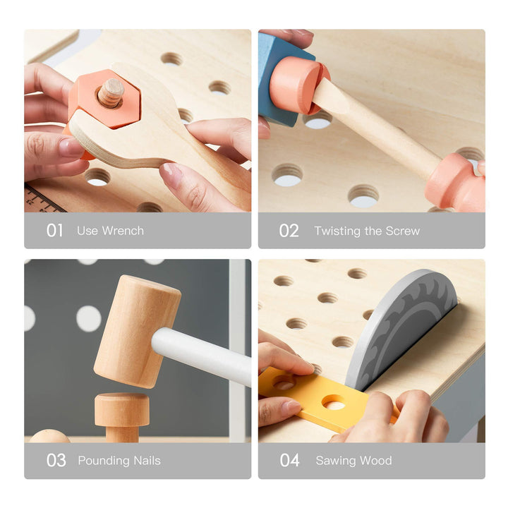 Kids Wooden Tool Bench Workshop