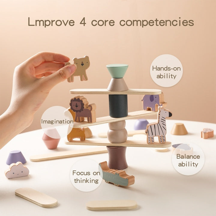 Wooden Animal Stacking Toy